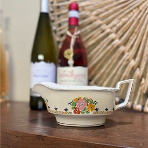Vintage Floral Gravy Boat